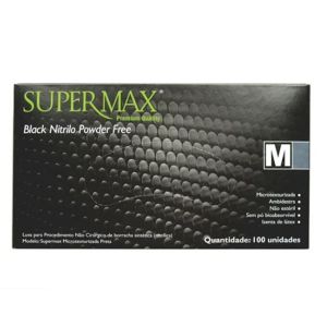 Luva Para Procedimento Nitrílica Black Tam M Supermax