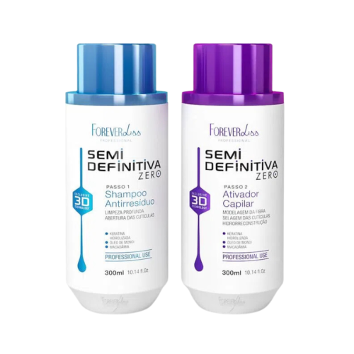 Kit Semi Definitiva Shampoo + Realinhamento Forever Liss 300ml