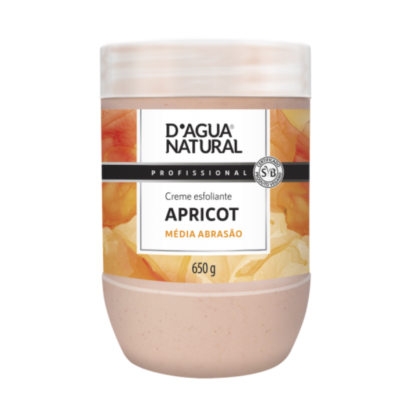 Creme Esfoliante Apricot Média Abrasão D'Agua Natural 650g