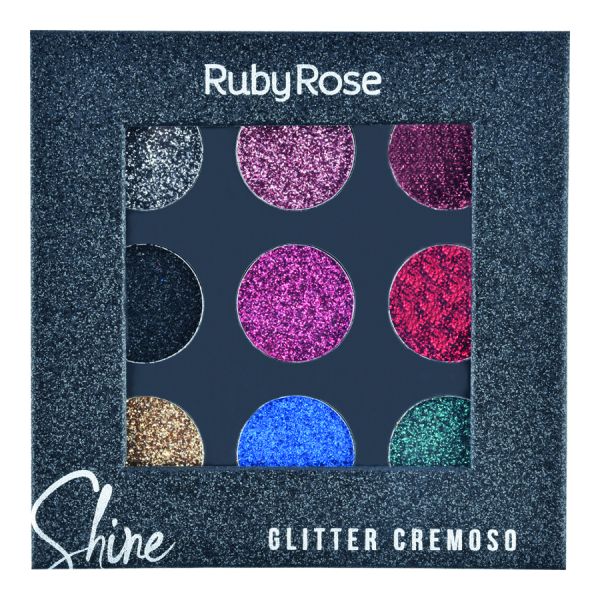 Paleta de Sombras Shine Glitter Cremoso Ruby Rose