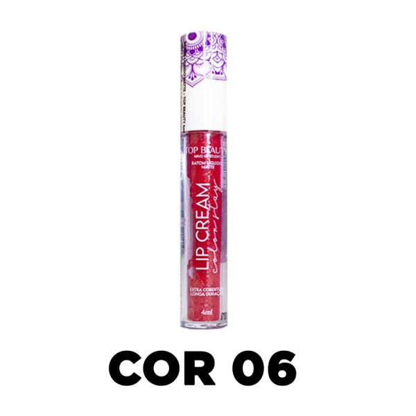Batom Líquido Lip Cream Color Stay Top Beauty 4ml Cor 6